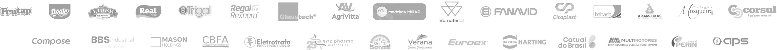 Logotipos dos clientes